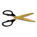Ceremonial Ribbon Cutting Scissors with Black Handles / Gold Blades (25")